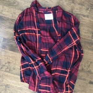 Maroon Multicolored Flannel